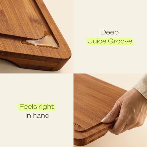 Wooden Cutting Boards for Kitchen Meal Prep & Serving