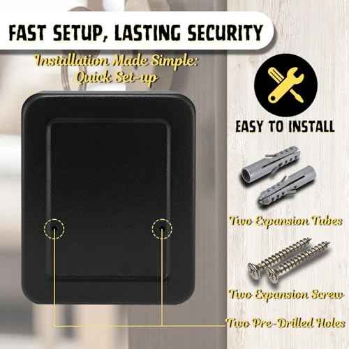 Key Cabinet Steel Box with Combination Lock with Number Tags & Hooks