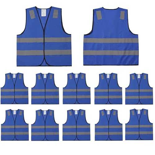 Safety Vests 10 Bulk Pack
