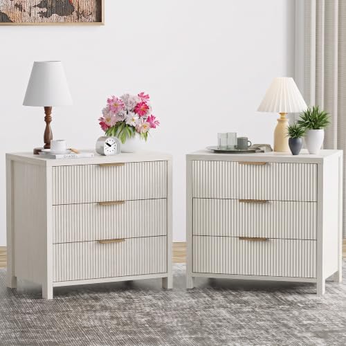 Mid Century Modern Bedside Table with Handles
