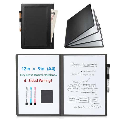 6 Sides Portable White Board 12x9 inch
