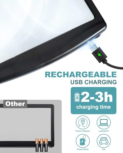 Rechargeable Magnifying Glass with Light