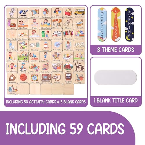 Wooden Chore Chart for Kids Visual Schedule