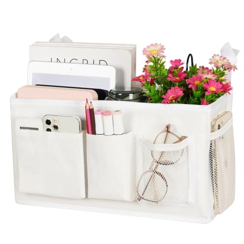Bedside Caddy Bedside Organizer Bedside Storage Caddy with Fixed Straps and Water Bottle Holder for Home College Dorm Bunk Bed Hospital Bed Crib Bed Rails