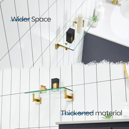 Wall Shelves Floating Glass Shelf for Bedroom Living Room Kitchen Storage
