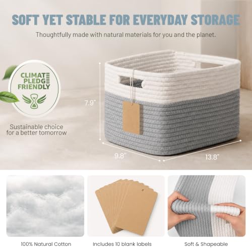 5 Pack Woven Storage Baskets