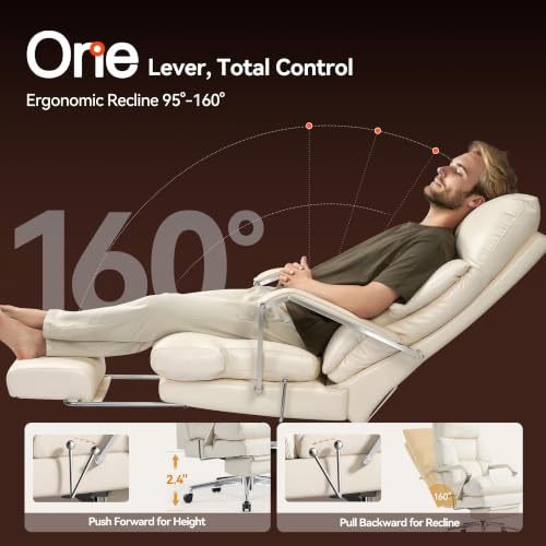 M76 160° Reclining Executive Office Chair with Footrest