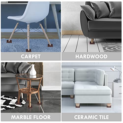 Caster Cups Square Rubber Furniture Cups