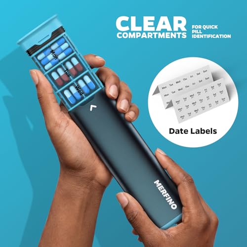 Metal 7 Day Pill Organizer 2 Times a Day
