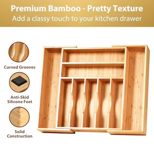 Extra Large Expandable Kitchen Drawer Organizer