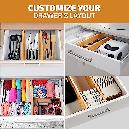 Bamboo Drawer Divider Organizers by Bambusi