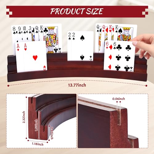 Curved Wooden Card Holders for Playing Cards