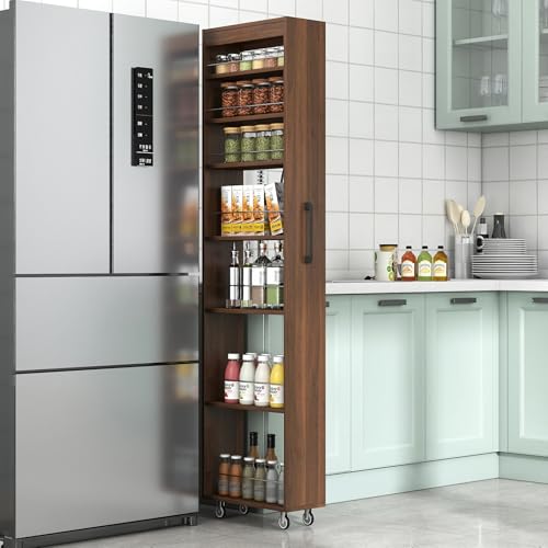 7 Tier Slim Rolling Pantry Storage Cart