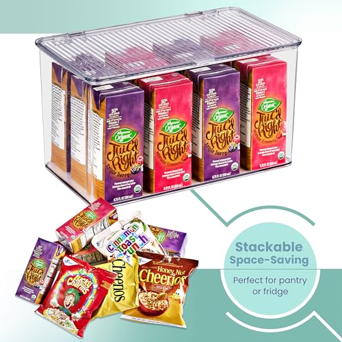 Storage Organizers for Fridge & Pantry with Lids