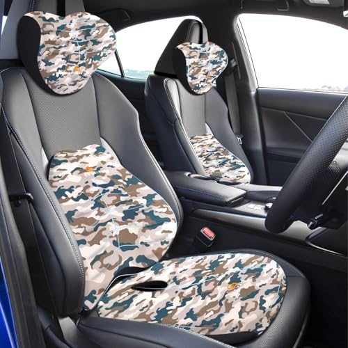 Ergonomic Car Seat Cushion with Comfort Memory Foam Neck Pillow
