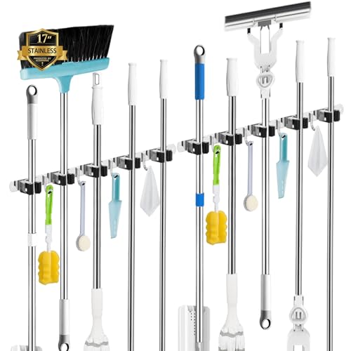 Broom and Mop Holder Wall Mounted Tools