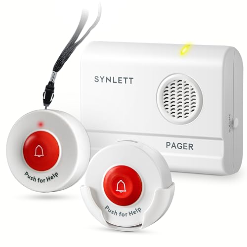 Caregiver Pager with Wireless Call Buttons for Home Care