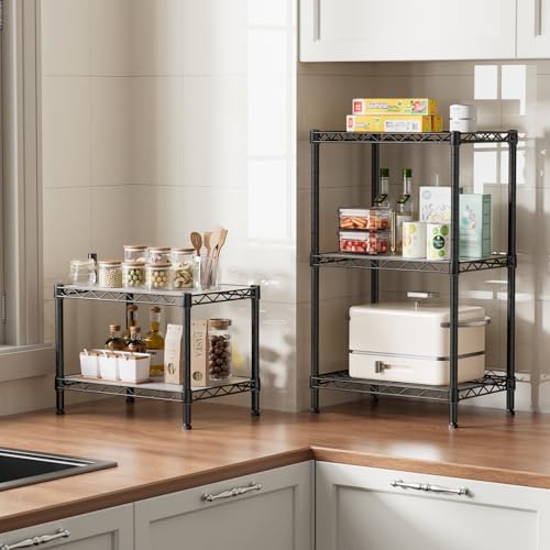 Metal Shelves Wire Shelving Storage Standing Adjustable Shelf Unit