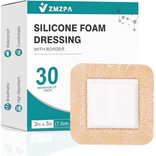 Silicone Foam Dressing 3x3 Gentle Border Pads