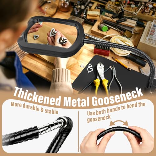Rectangle Magnifying Glass with Light and Stand