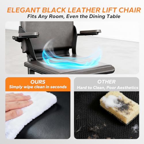 Steel Electric Floor Lift Chair with Wheels and PU Cushion