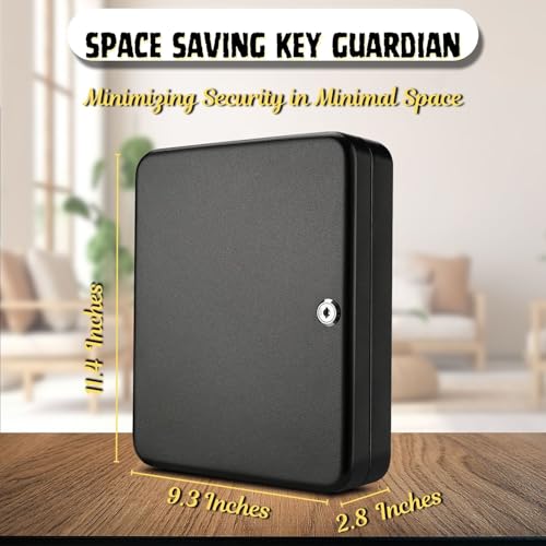 Key Cabinet Steel Box with Combination Lock with Number Tags & Hooks