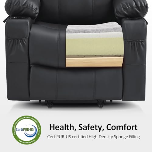 Electric Power Lift Recliner Chair Sofa with Massage and Heat for Elderly