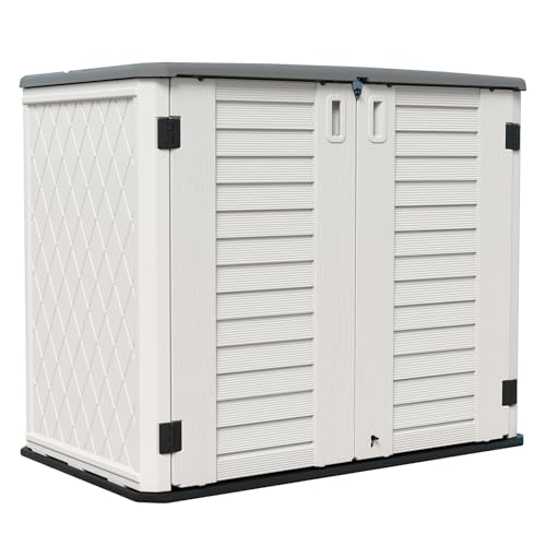 26 Cu.Ft Storage Shed Horizontal Storage Cabinet Resin