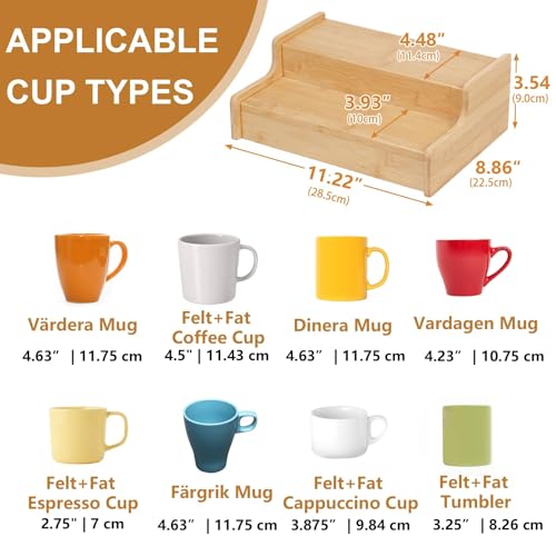Expandable Bamboo Mug Holder for Countertop