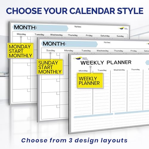 Magnetic Dry Erase Calendar for Refrigerator
