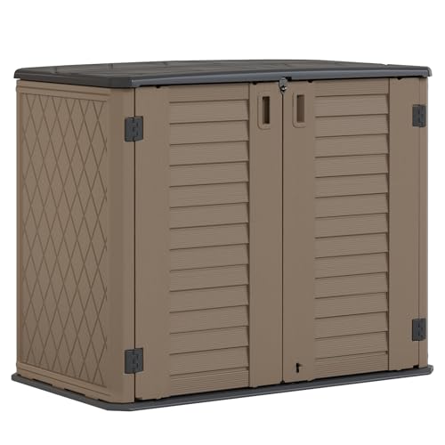 26 Cu.Ft Storage Shed Horizontal Storage Cabinet Resin