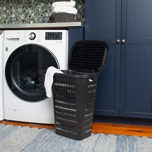 Slim Tapered Laundry Hamper with Lid