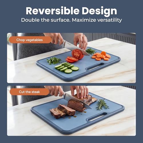 Plastic Cutting Board Set with Holder