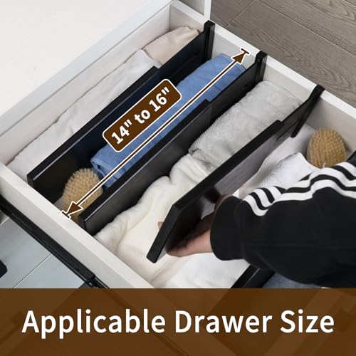 4pcs Bamboo Kitchen Drawer Dividers