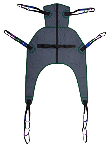 Universal Divided Leg Patient Lift Sling with Headrest