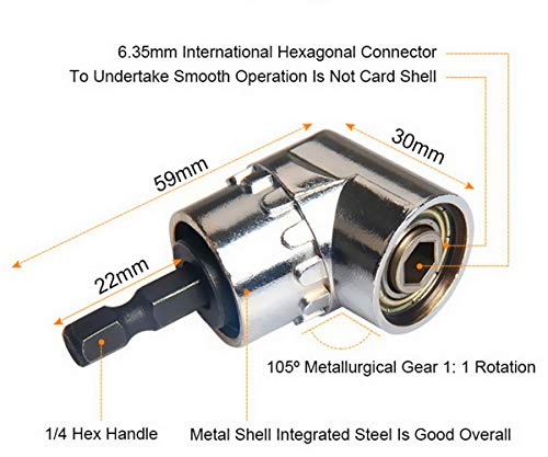 Individual Drive Sockets Adapter Drill Bit Extension Right Angle Drill Attachment Short Screwdriver Bits