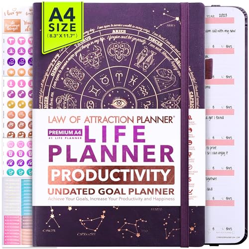 Life Planner Deluxe Undated Planner Weekly and Monthly Manifestiing Journal