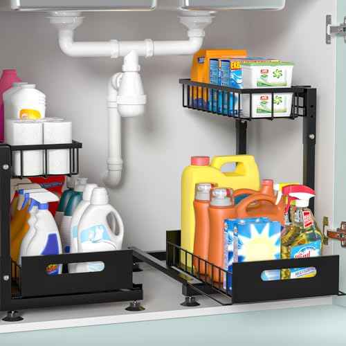 L Shaped Under Sink Organizer