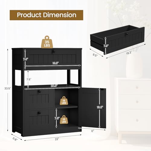 Modern Bathroom Floor Storage Cabinet