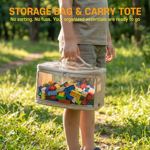 2 Pack Clear Storage Cubes with Lids