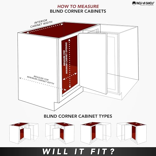 Chrome Two Tier Wire Bottom Optimizer for Blind Corner Cabinet Openings