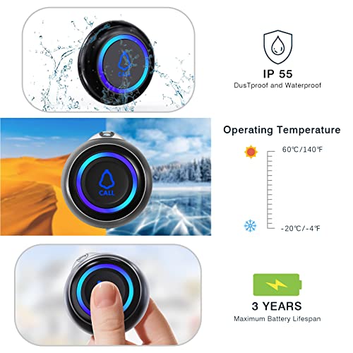 Wireless Caregiver Call Button for Elderly at Home