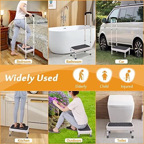 Medical Step Stool with Handle for Elderly Seniors SUV Car Steps 400lb Stepping Stool