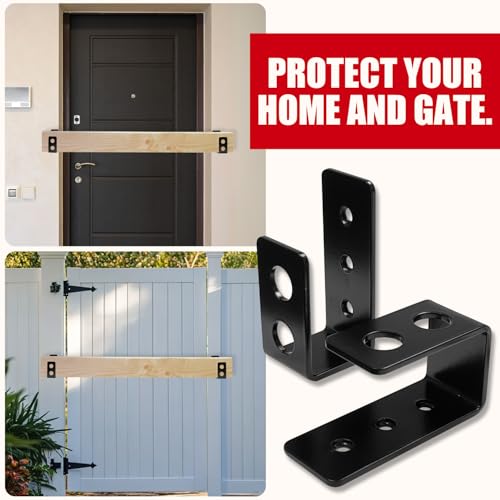 Heavy Duty Door Barricade Brackets
