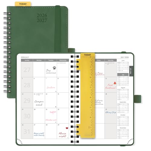 2026 2027 Monthly Planne 18 Month Calendar Agenda with Expense Tracker