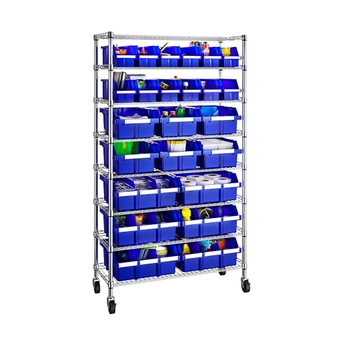 Heavy Duty NSF Bin Rack Solid Steel Wire Shelving Storage Unit