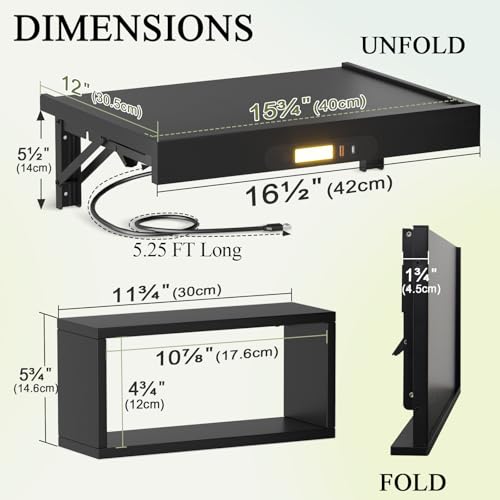 Wall Mounted Bedside Shelf