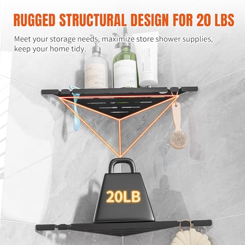Heavy Duty Triangular Corner Shower Shelf