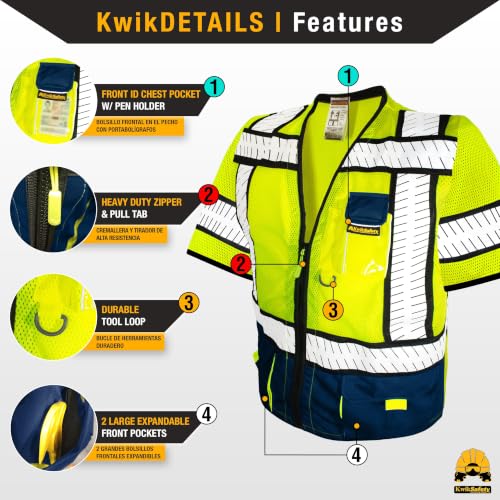 SHERIFF & SPECIALIST Safety Vest Class 2 & 3 ANSI OSHA Hi Vis Vest