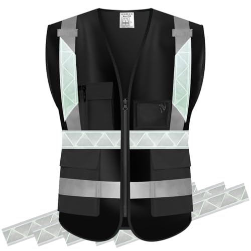 High Visibility Safety Vest Customize Your Logo Protective Workwear 5 Pockets Outdoor Work Vest